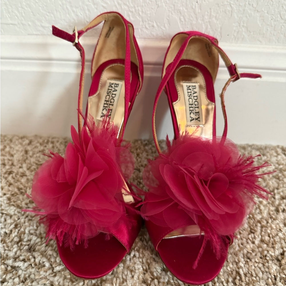 Badgley Mischka Fuchsia Floral Heels